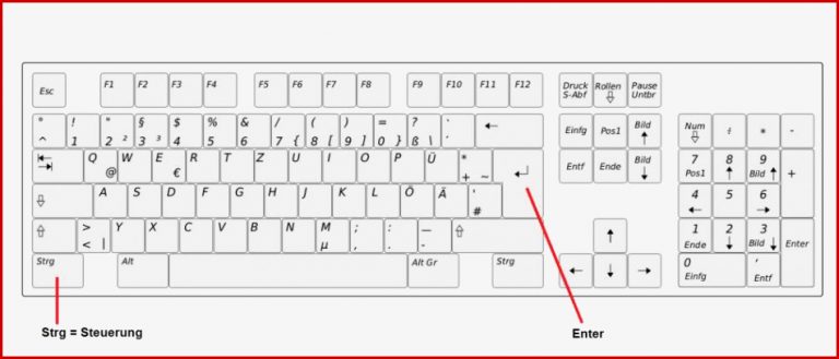 Wo ist "steuerung Enter" Puter Pc Tastatur