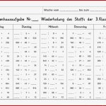 Wochenhausaufgabe Mathe, 3.klasse, Alle Rechenarten Gemischt Zr1000