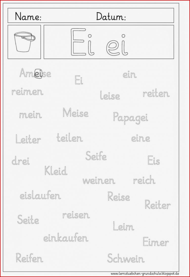 Wörter Mit Ei Arbeitsblätter Worksheets