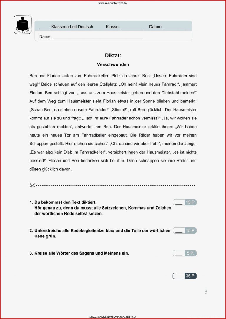 Wörtliche Rede 3 Klasse Arbeitsblätter Worksheets