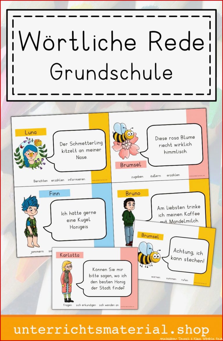 Wörtliche Rede Grundschule Übungen