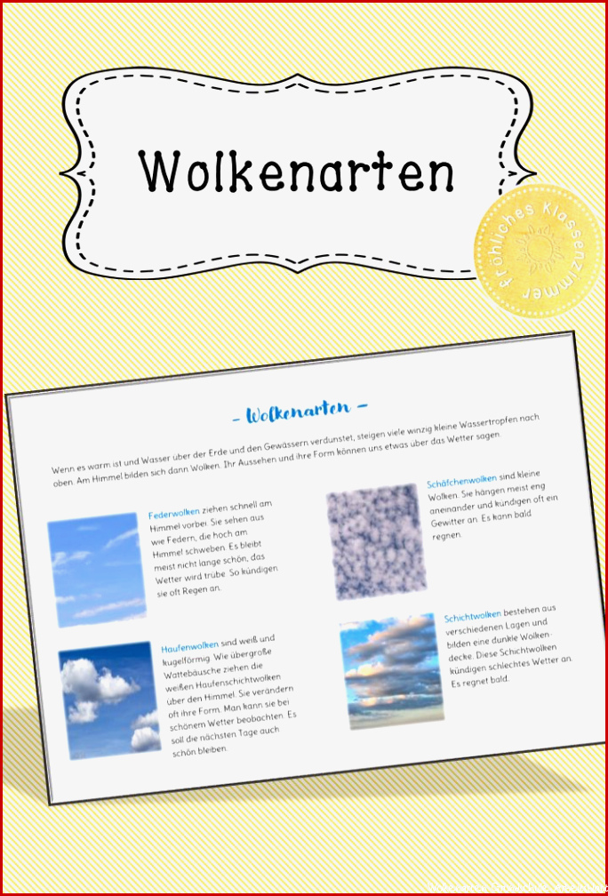 Wolkenarten – Unterrichtsmaterial in den Fächern