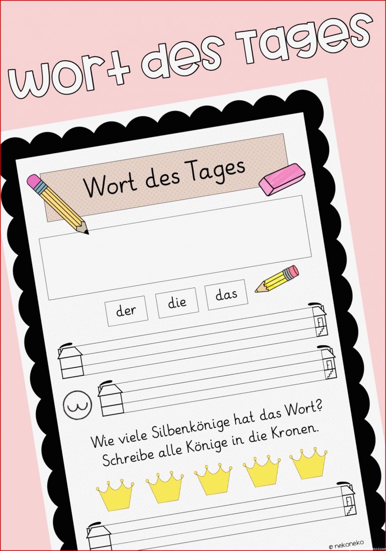 Wort des Tages & Wort der Woche – Unterrichtsmaterial in