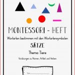 Wortarten Bestimmen Nach Montessori Vorübungen Sätze