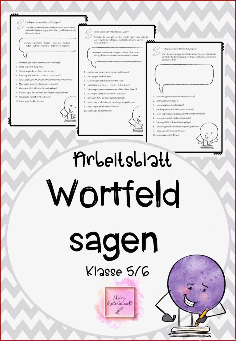 Wortfeld sagen dreifach differenziert