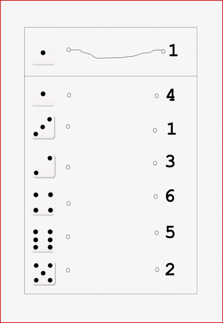Würfelbilder Mit Zahlenbilder Verbinden