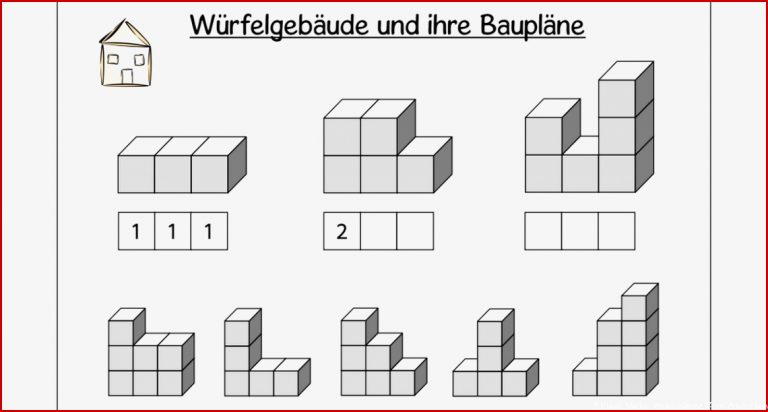 Würfelgebäude Klasse 3 Arbeitsblätter Neue Arbeitsblätter