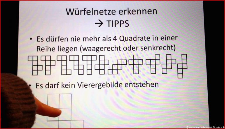 Würfelnetze Erkennen Würfelmuster Bilden