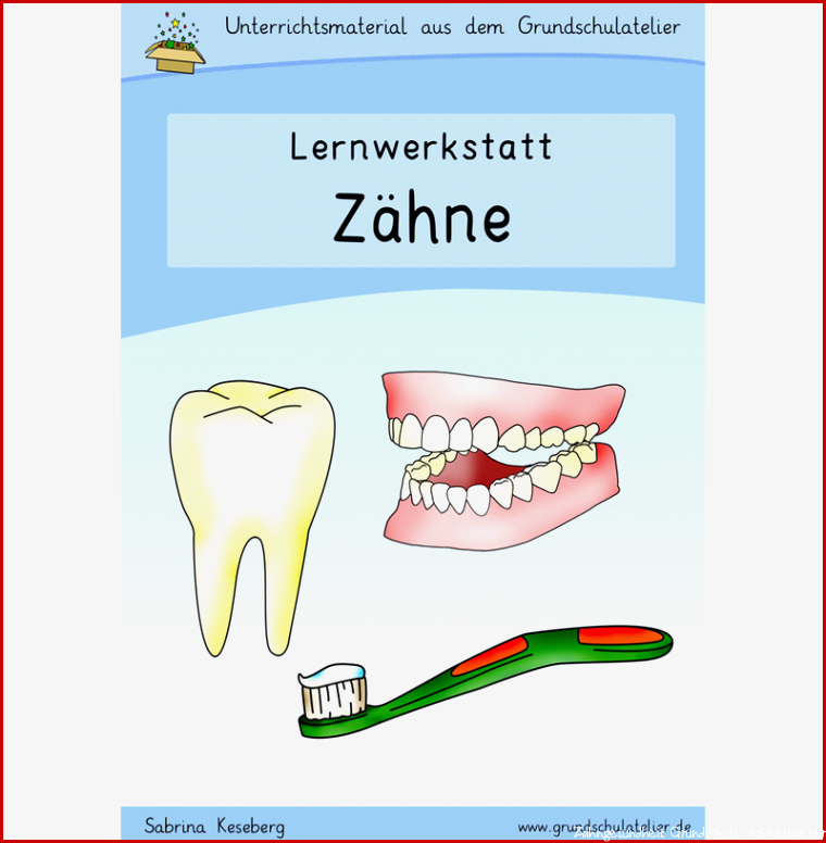 Zähne Werkstatt für Grundschule