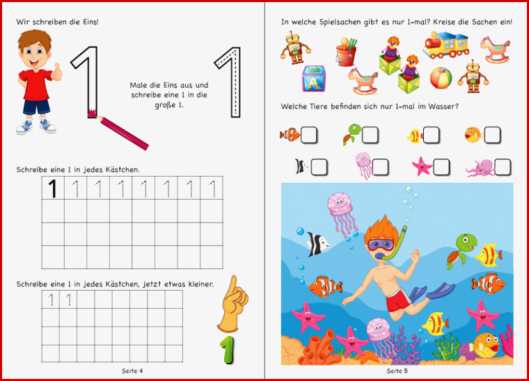Zahl 1 Schreiben Lernen Arbeitsblatt Grundschule Zahl 1