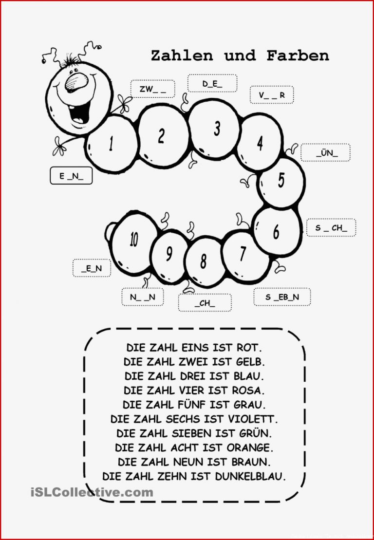 Zahlen und Farben