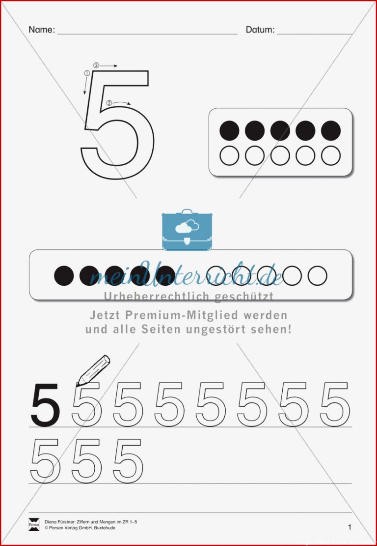 Zahlen Und Mengen Im Zahlenraum Bis 5 Mit Schülerinnen Mit