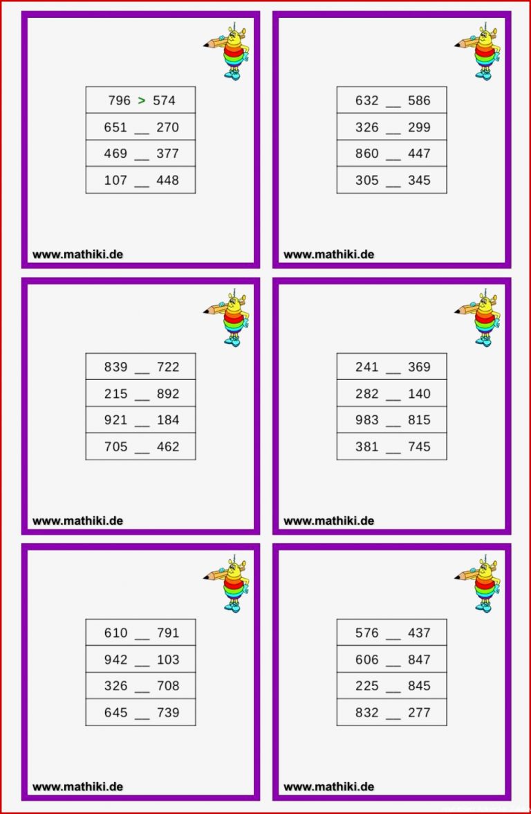 Zahlen Vergleichen Bis 1000 Klasse 3 Lade Dir Das
