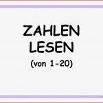 Zahlen Von 1 20 Arbeitsblatt Free Esl Projectable