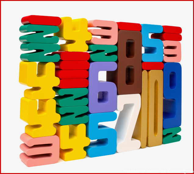 Zahlenbausteine in den Montessori Farben