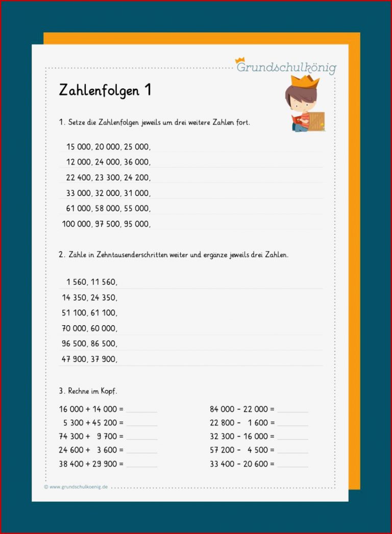 Zahlenfolgen Im Zahlenraum 100 000