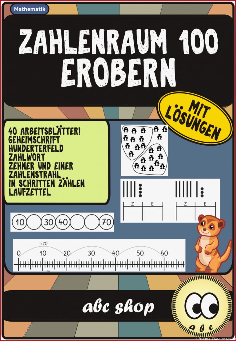 Zahlenraum 100 erobern Stellenwerttafel Zählen in