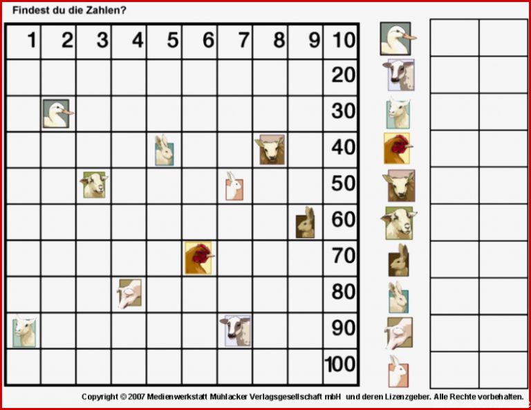 Zahlenraum Bis 100 - so Kannst Du Ã¼ben! - Medienwerkstatt-wissen ...