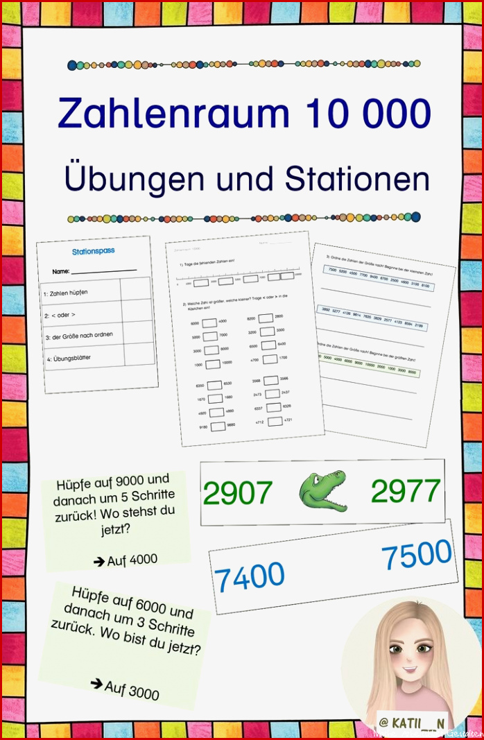 Zahlenraum Übungen und Stationen