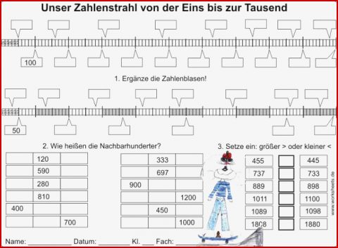 Zahlenstrahl Bis 1000 Zum Ausdrucken Kostenlos