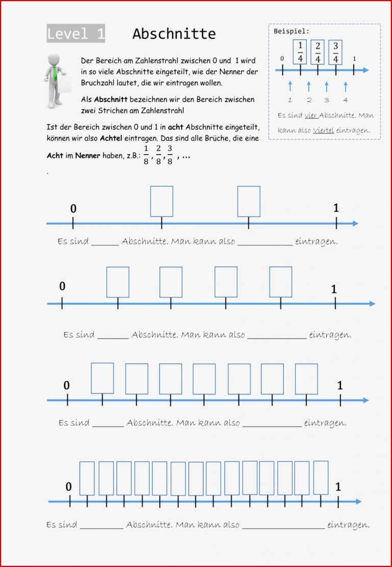 Zahlenstrahl Brüche Darstellen Arbeitsblatt