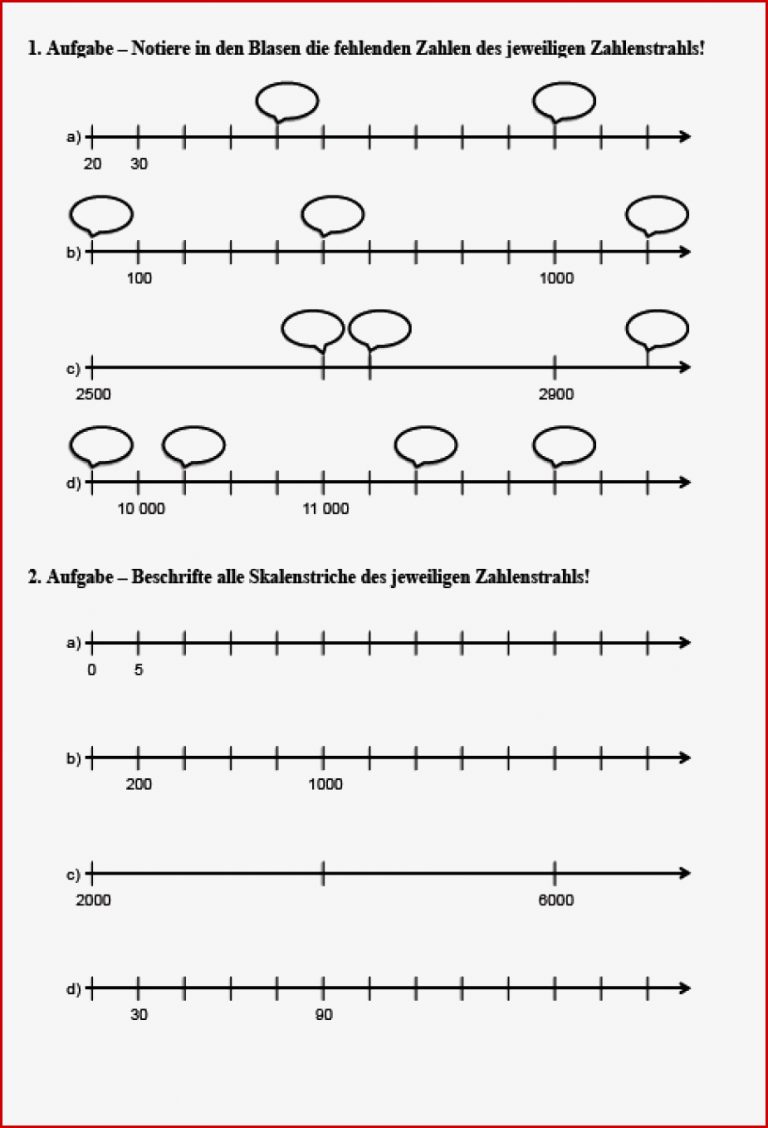 Zahlenstrahl Zeichnen Arbeitsblätter Zum Zahlenstrahl Von