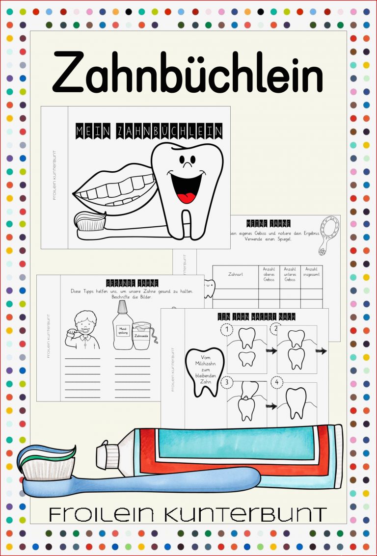 Zahnbüchlein – Unterrichtsmaterial Im Fach Sachunterricht