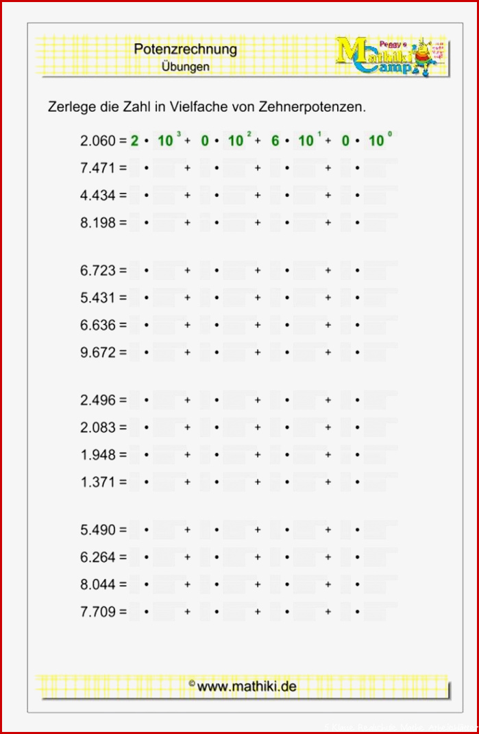 Zehnerpotenzen umrechnen II Klasse 5 6 mathiki