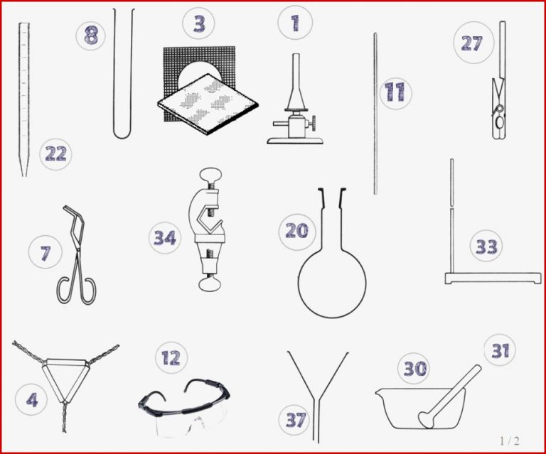 Zeichnen von Laborgeräten Chemiezauber