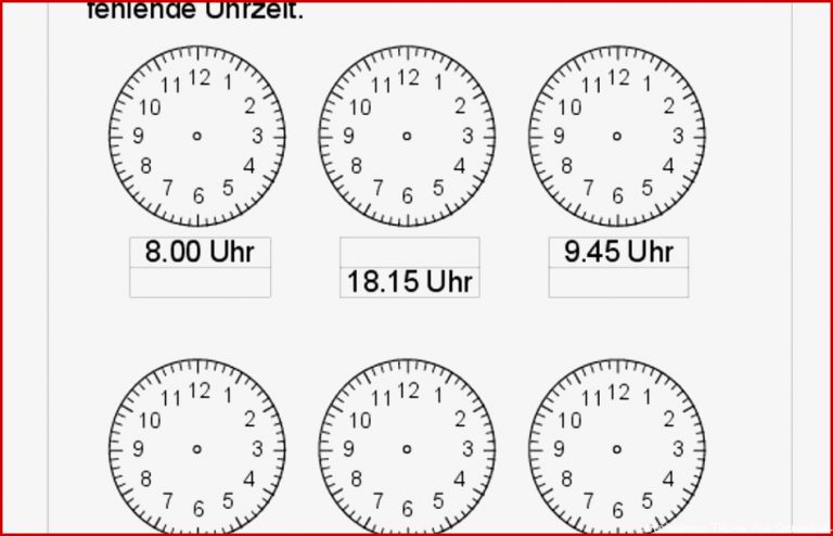 Zeit Für Die Schule Arbeitsblätter Worksheets