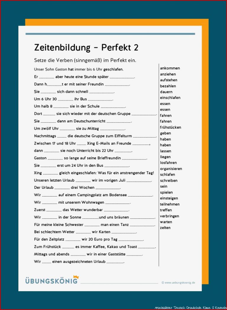 Zeiten (perfekt)