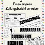 Zeitungsbericht Schreiben Tafelmaterial