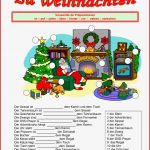 Zu Weihnachten Präpositionen Arbeitsblatt Kostenlose