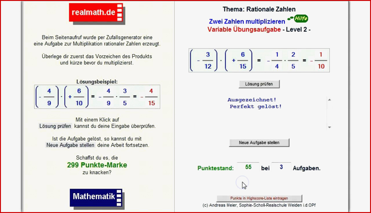 Zwei Rationale Zahlen Multiplizieren Realmath